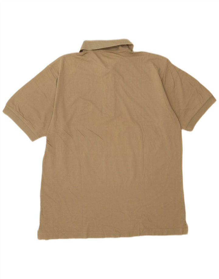 Sergio Tacchini Herren Poloshirt IT 46 Small Beige Baumwolle