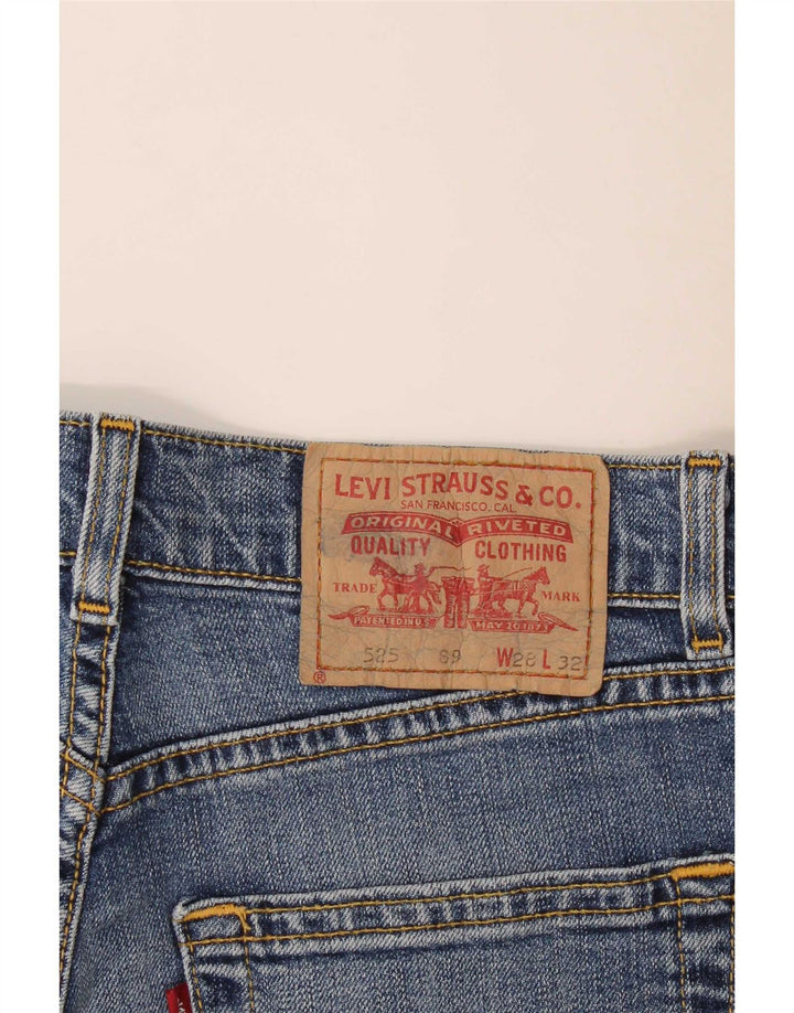 Levi's Damen 525 Denim Shorts Medium W28 Blaue Baumwolle