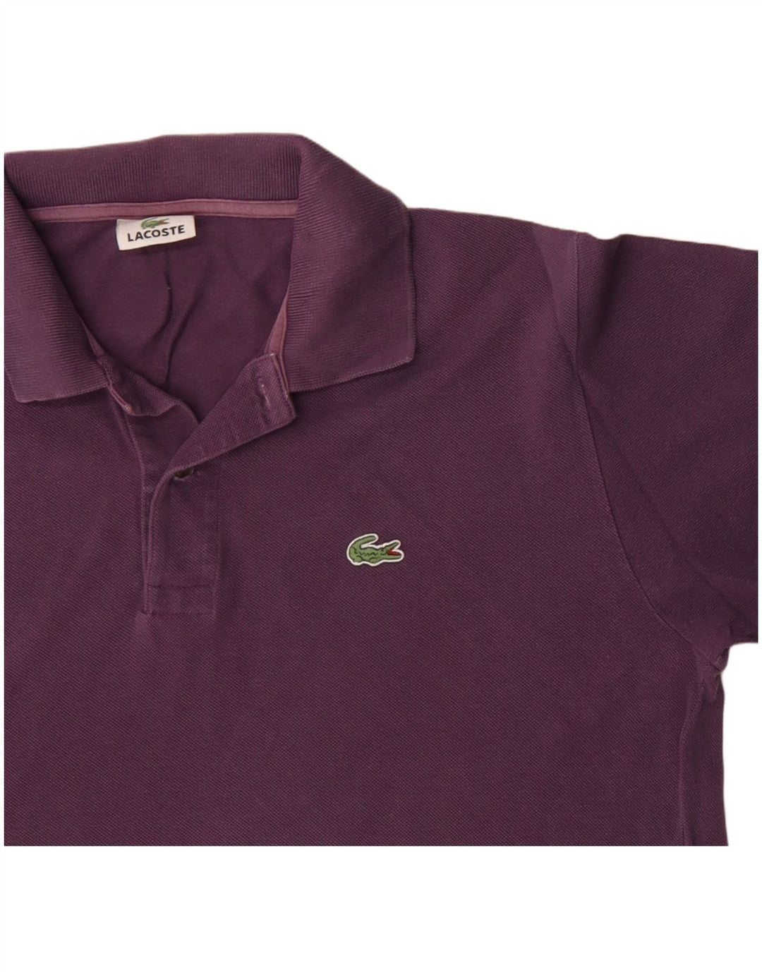 LACOSTE Herren-Langarm-Poloshirt aus mittelvioletter Baumwolle