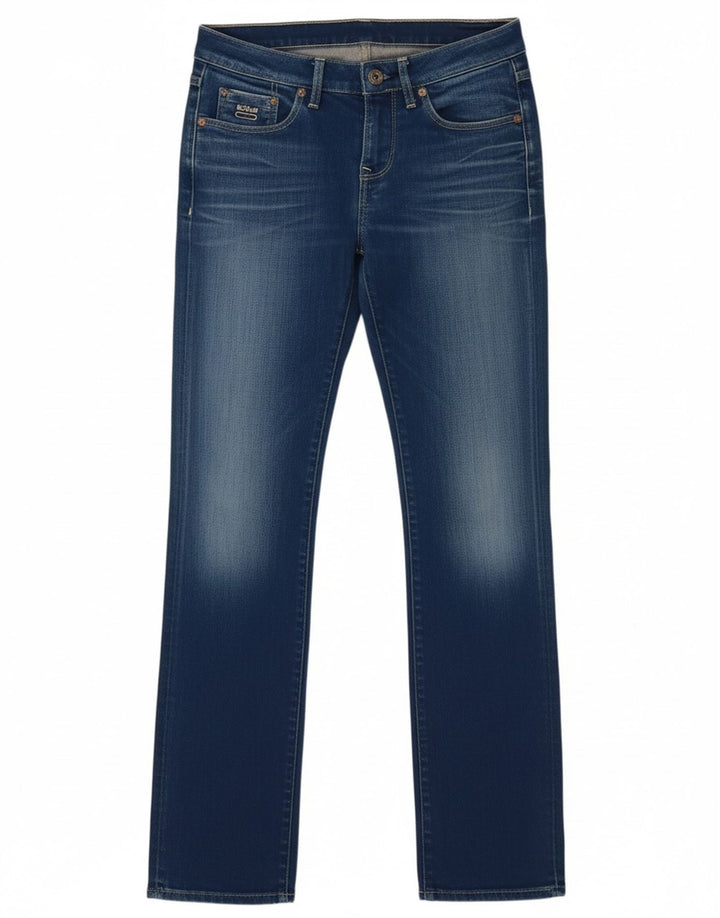 G-STAR Womens Straight Jeans W27 L32 Blue Cotton