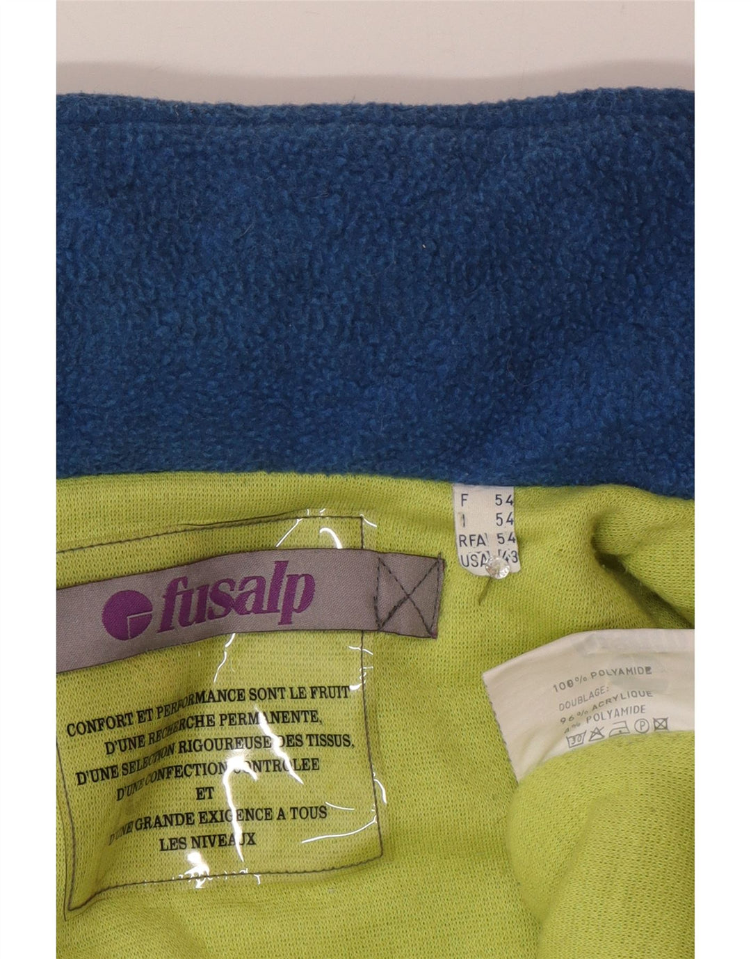 Fusalp Herren-Skijacke IT 54 2XL Blaues Colourblock-Polyamid