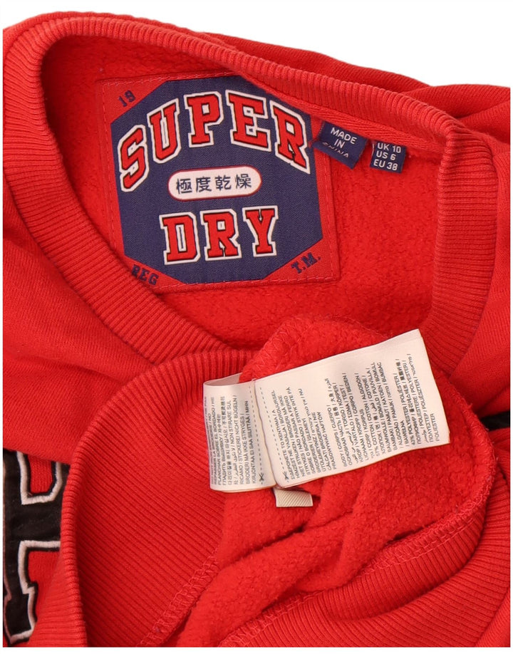 Superdry Damen-Sweatshirt mit Grafik-Übergröße, Gr. 10, Größe S, Rot, Baumwolle