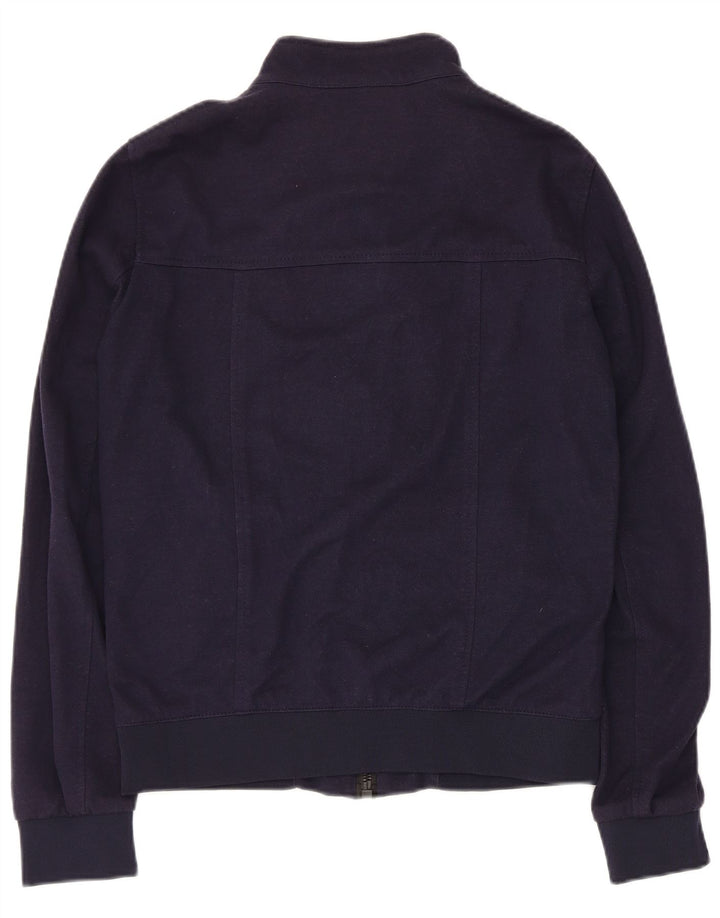 ZARA Herren Bomberjacke UK 38 Medium Marineblau Polyester