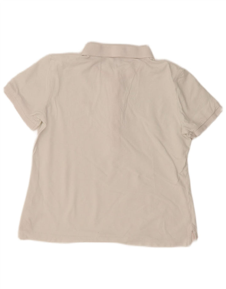 Gant Damen Poloshirt UK 14 Medium Weiß