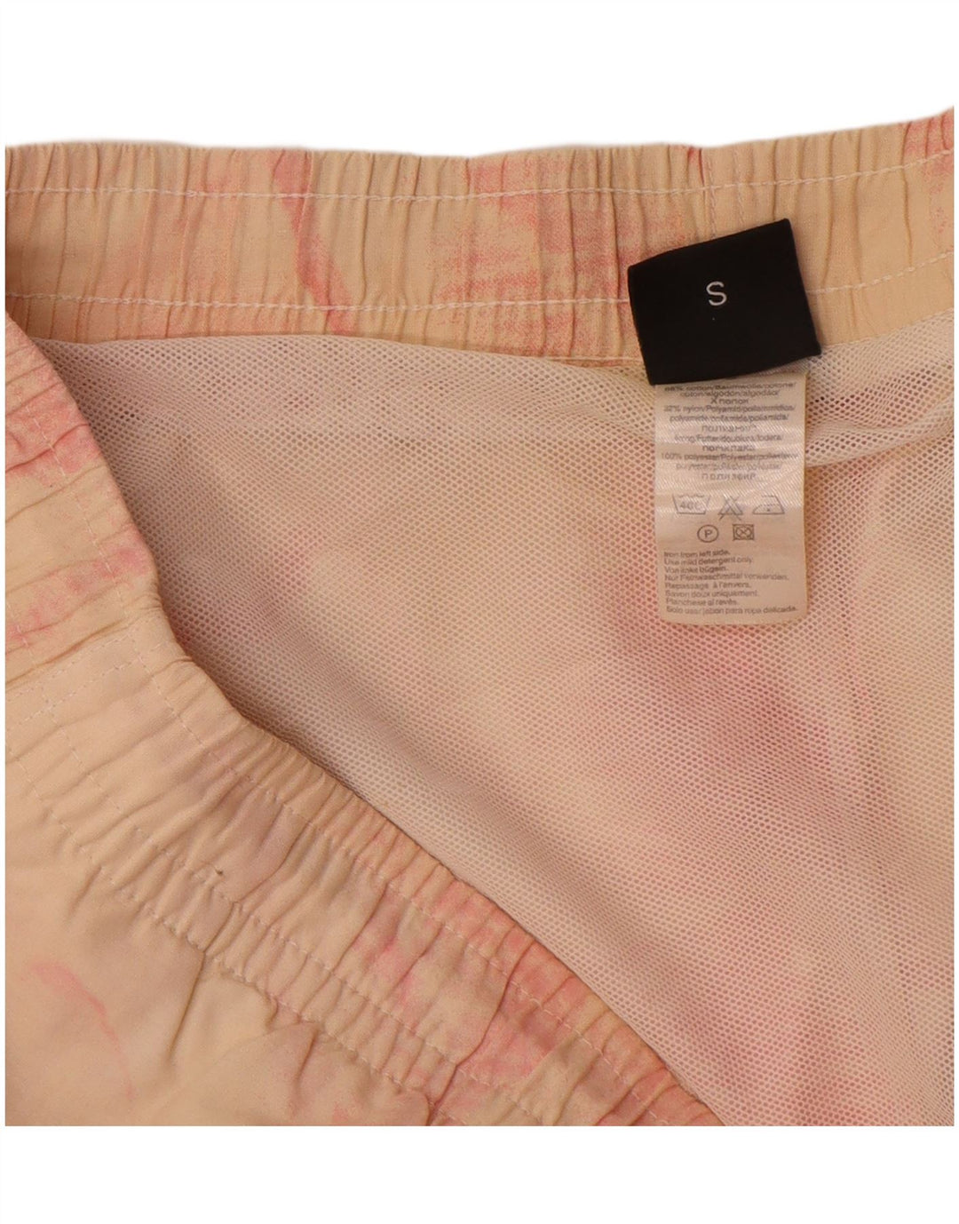 Hugo Boss Herren-Badeshorts, klein, weiße Batik-Baumwolle