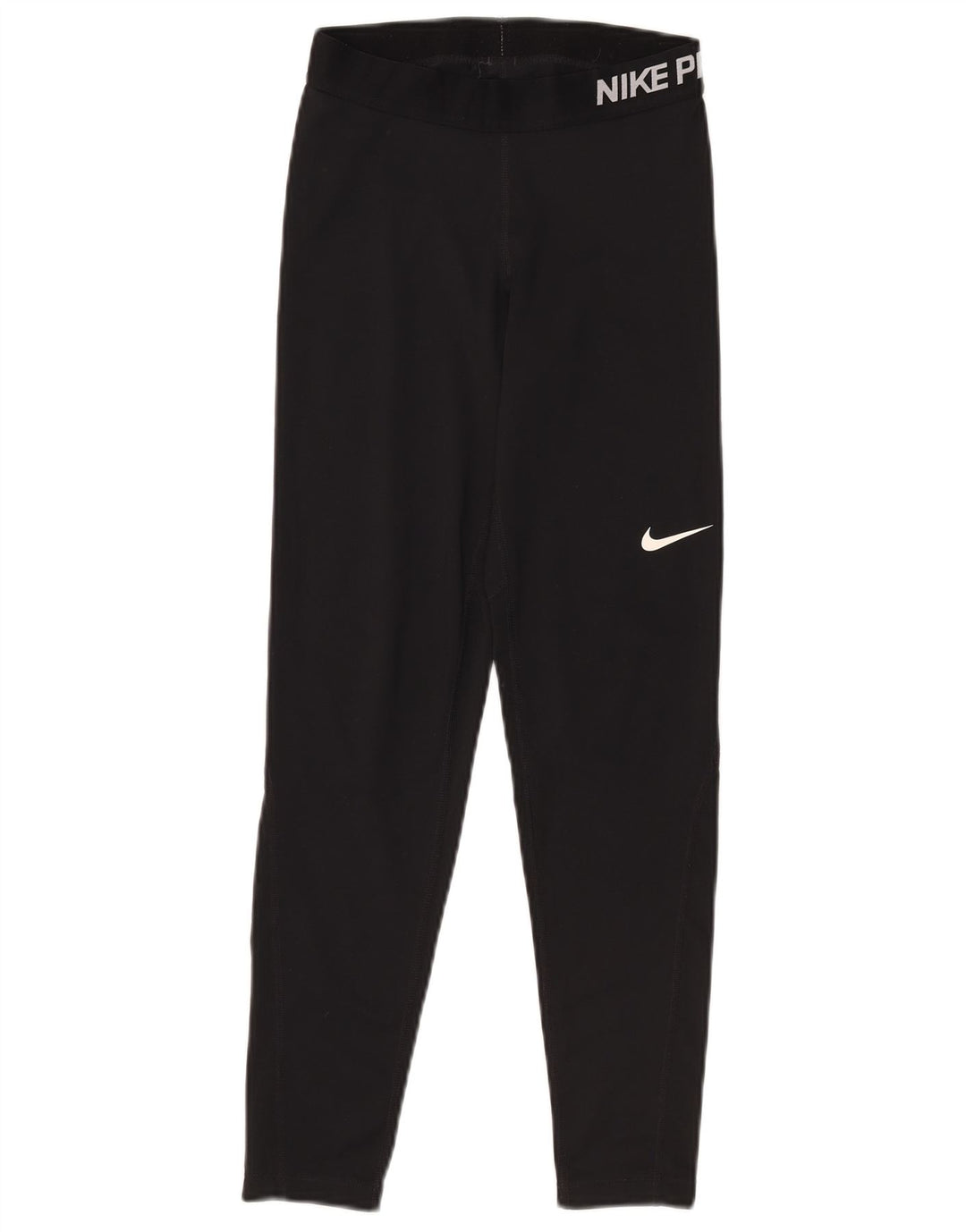 Nike Damen Dri Fit Graphic Leggings UK 12 Mittelschwarzes Polyester