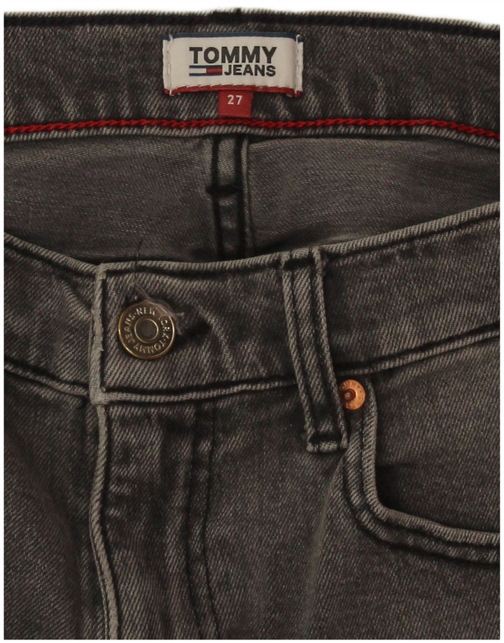 Tommy Hilfiger Damen Jeansshorts W27 Small Grau Baumwolle