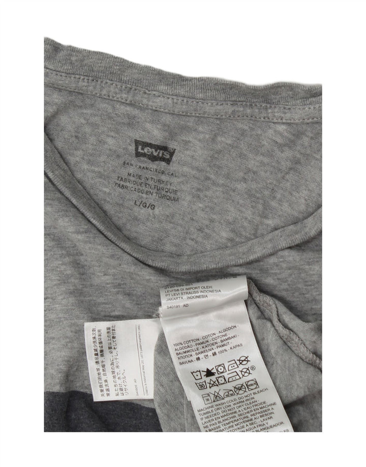 Levi's Herren-T-Shirt mit Grafik, groß, grau gesprenkelte Baumwolle