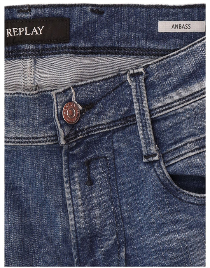 Replay Herren Anbass Slim Jeans W32 L32 Blau