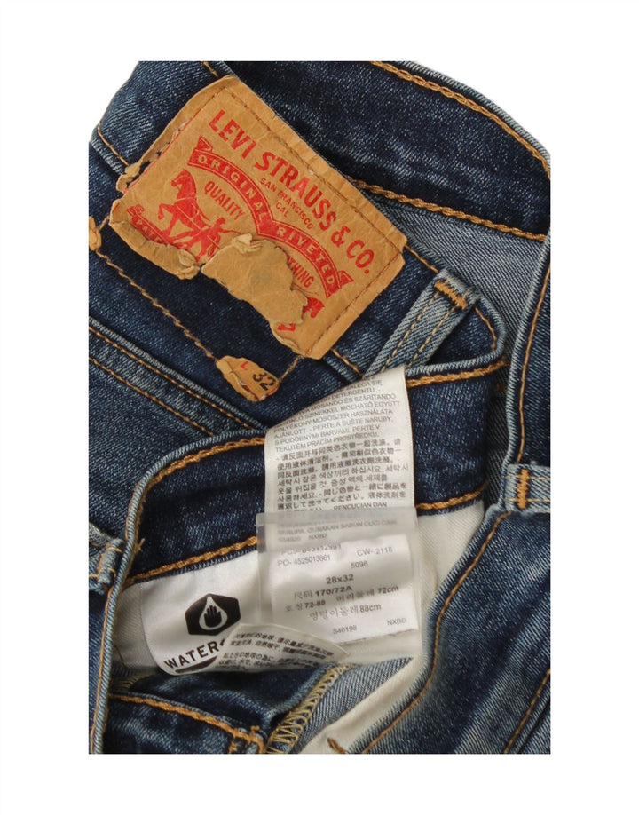 Levi's Herren Slim Jeans W28 L28 Blaue Baumwolle