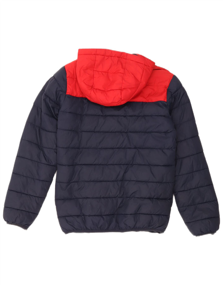 Lyle & Scott Wattierte Jacke mit Kapuze für Jungen, 12–13 Jahre, Marineblau, Farbblock