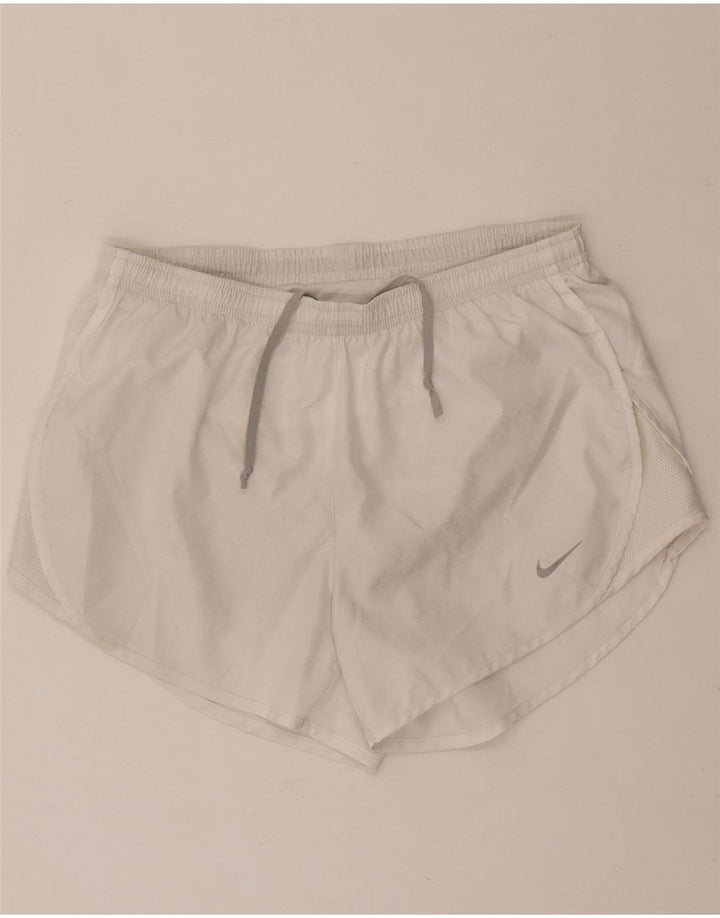 NIKE Womens Dri Fit Sport Shorts UK 6 XS  White Polyester Vintage Nike and Second-Hand Nike from Messina Hembry 