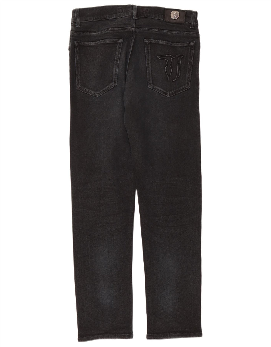 Trussardi Herren Straight Jeans W34 L30 Schwarz