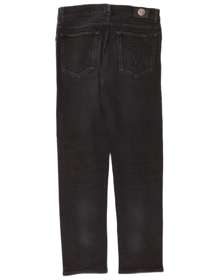 Trussardi Herren Straight Jeans W34 L30 Schwarz