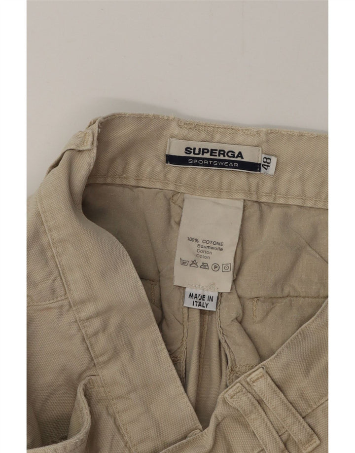 SUPERGA Herren Cargoshorts IT 48 Medium W32 Beige Baumwolle
