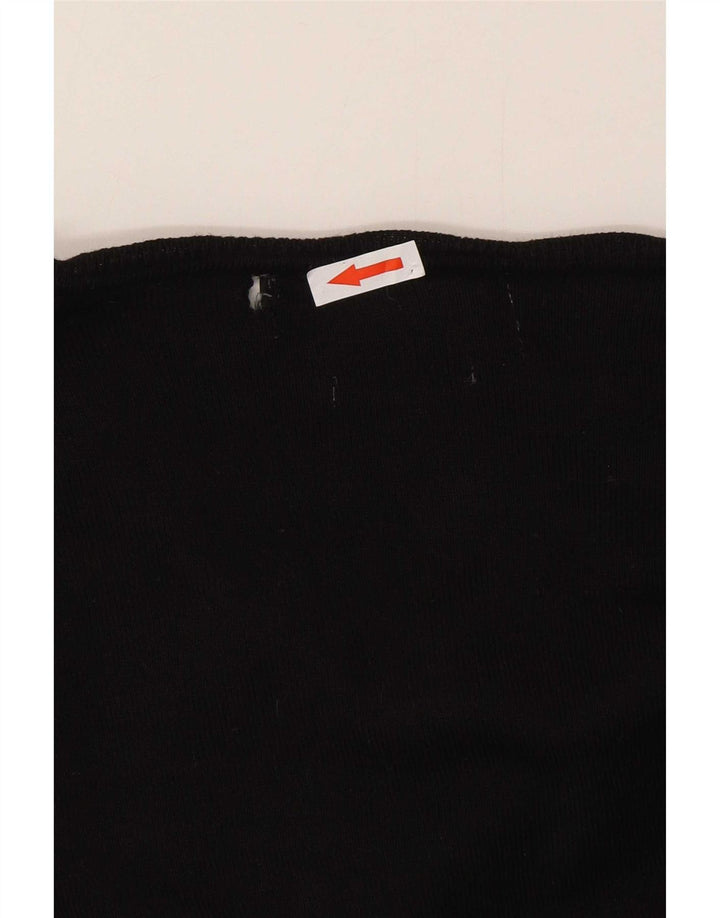 Zara Herren-Pullover mit V-Ausschnitt, Mittelschwarz