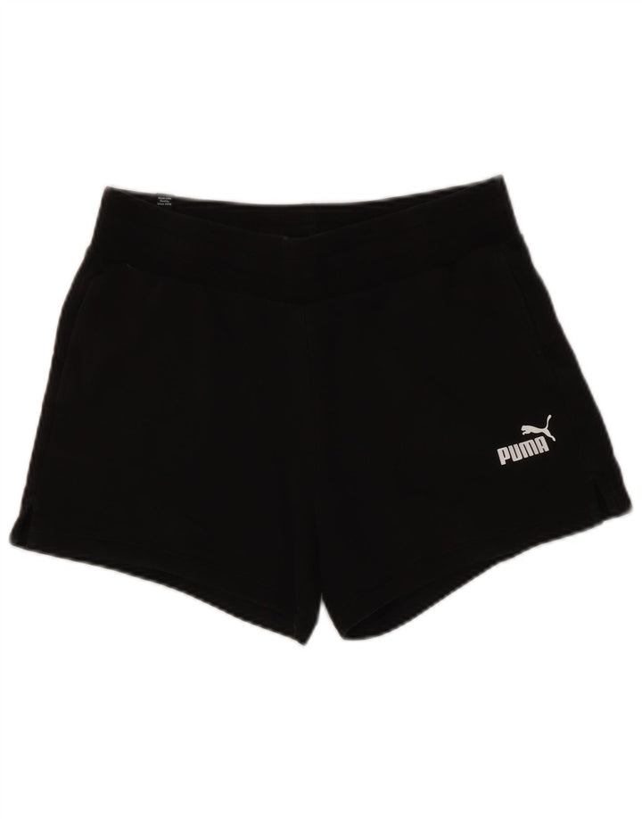 Puma Damen Sportshorts UK 14 Medium Schwarz Baumwolle