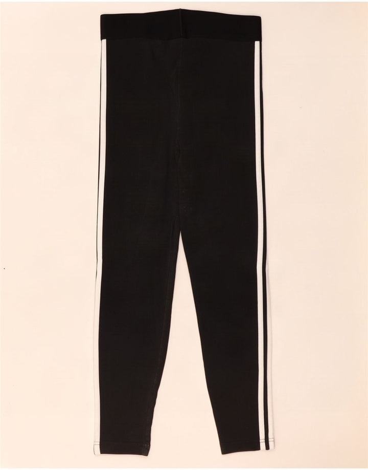 Adidas Damen Leggings UK 12/14 Medium Schwarz