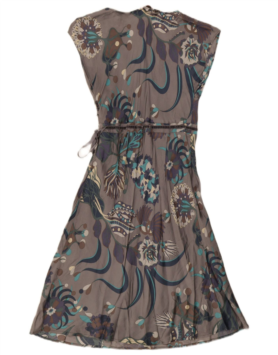 Max & Co. Wickelkleid für Damen, Gr. 8, klein, grau geblümt