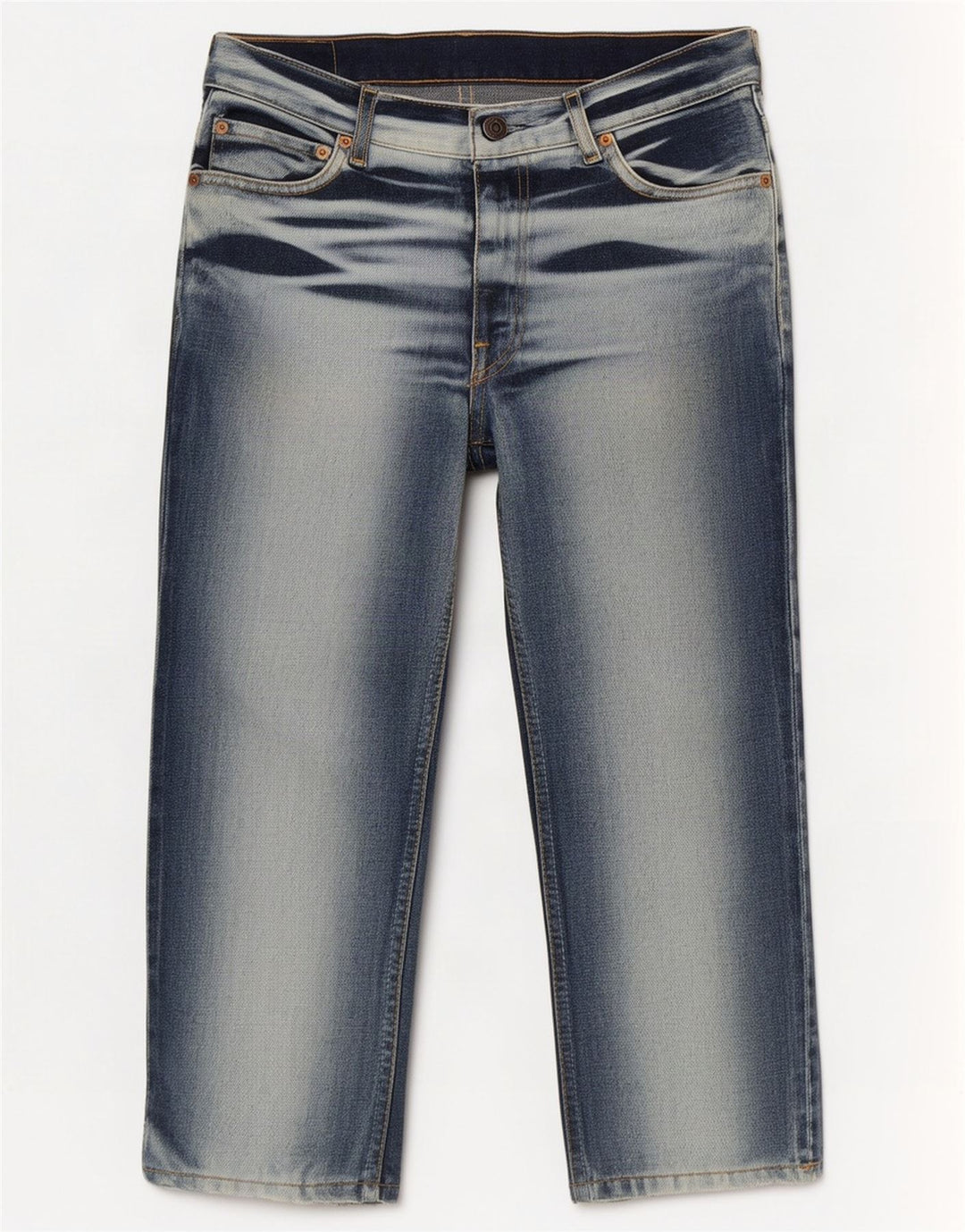 Levi's Herren 661 Capri Jeans W32 L22 Marineblau Farbblock