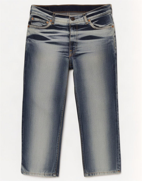 Levi's Mens 661 Capri Jeans W32 L22 Navy Blue Colourblock