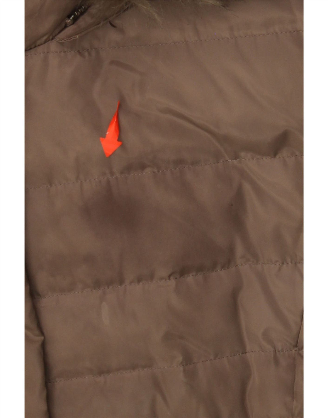 ARMANI JEANS Wattierte Damenjacke mit Kapuze IT 40 Small Braunes Polyester