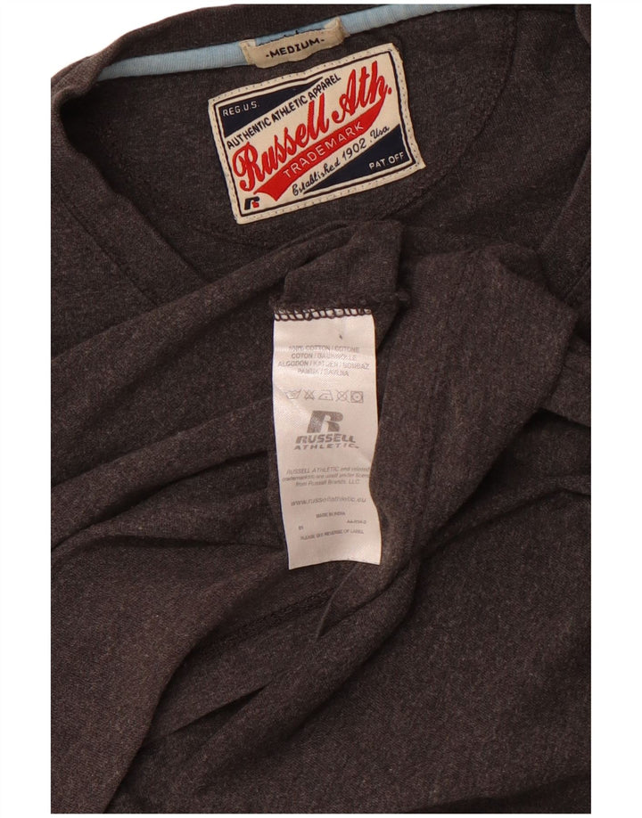 RUSSELL ATHLETIC Herren-T-Shirt mit Grafik, mittelgraue Baumwolle