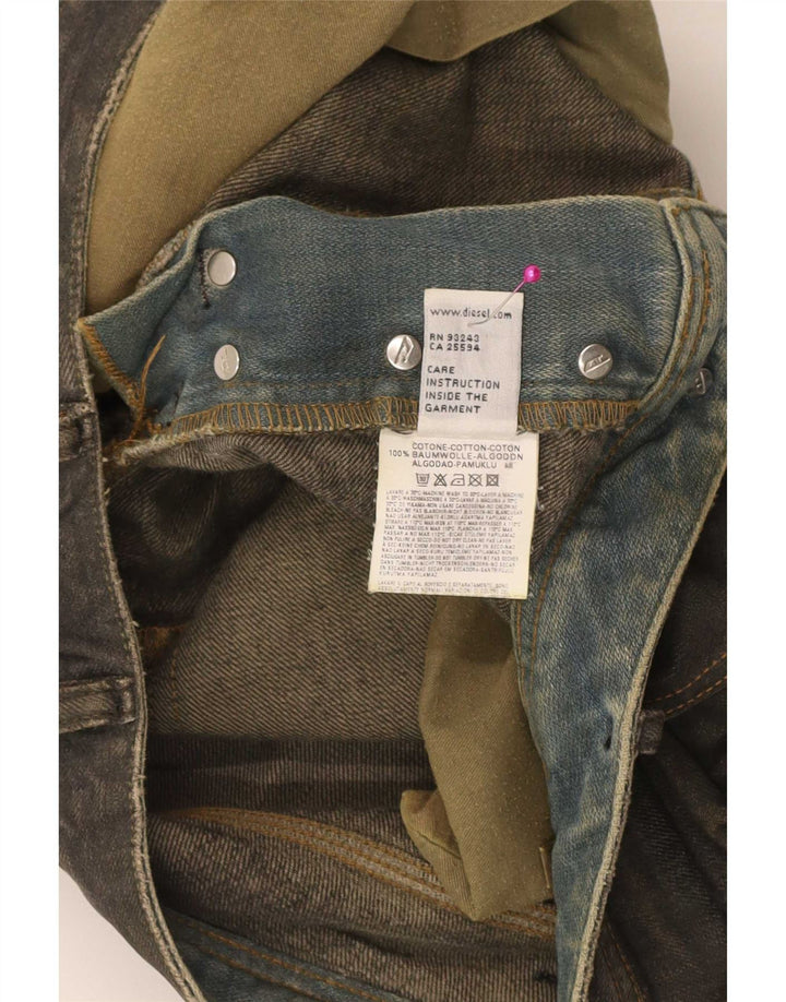 Diesel Herren Straight Jeans W31 L36 Khaki Baumwolle