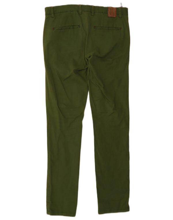 Zara Herren Slim Fit Chinohose EU 40 Medium W34 L34 Grün