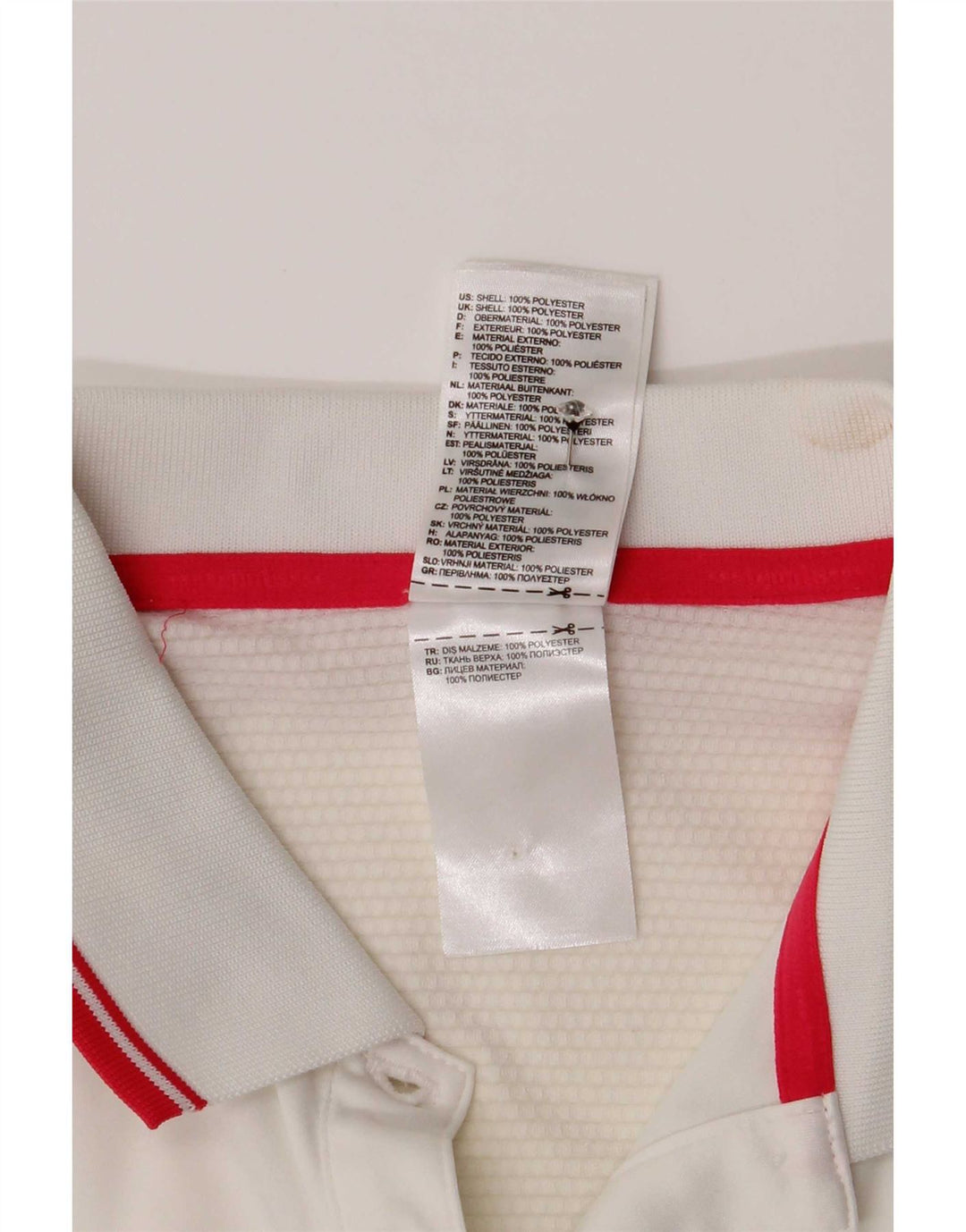 Adidas Damen-Poloshirt UK 14 Mittelweißes Colourblock-Polyester