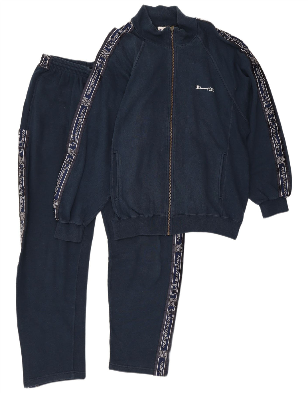 Champion Herren-Trainingsanzug mit Grafik, groß, marineblau, Baumwolle