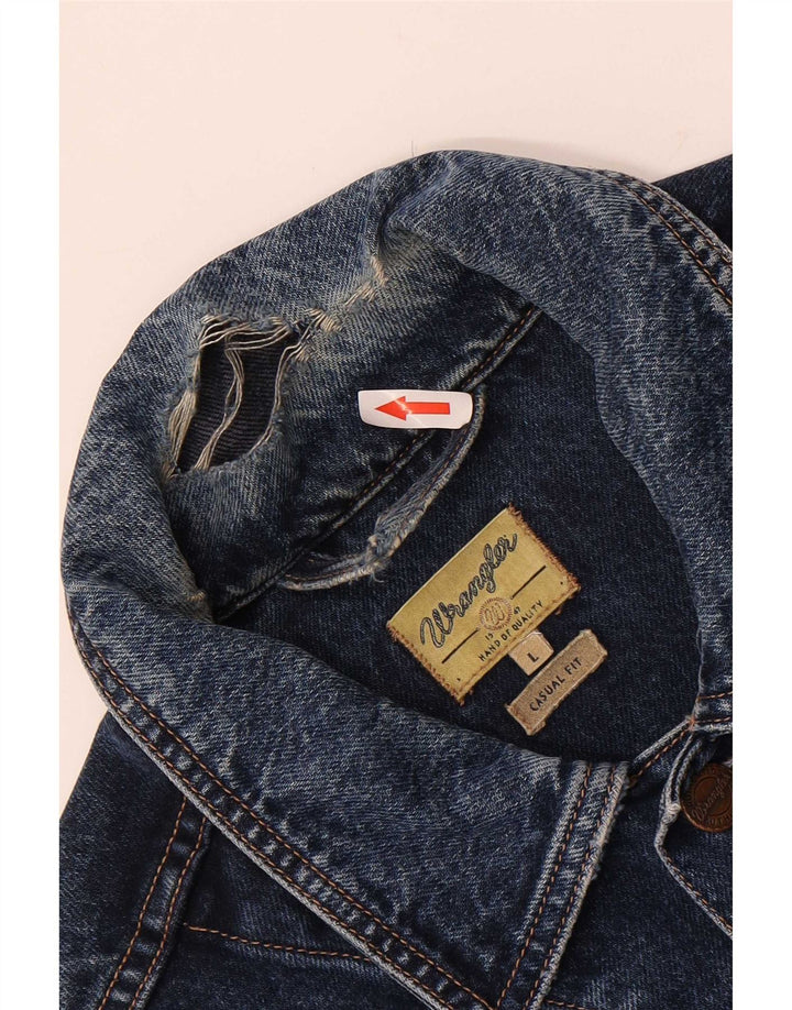 Wrangler Herren-Jeansjacke mit legerer Passform, UK 40, Größe L, Blau