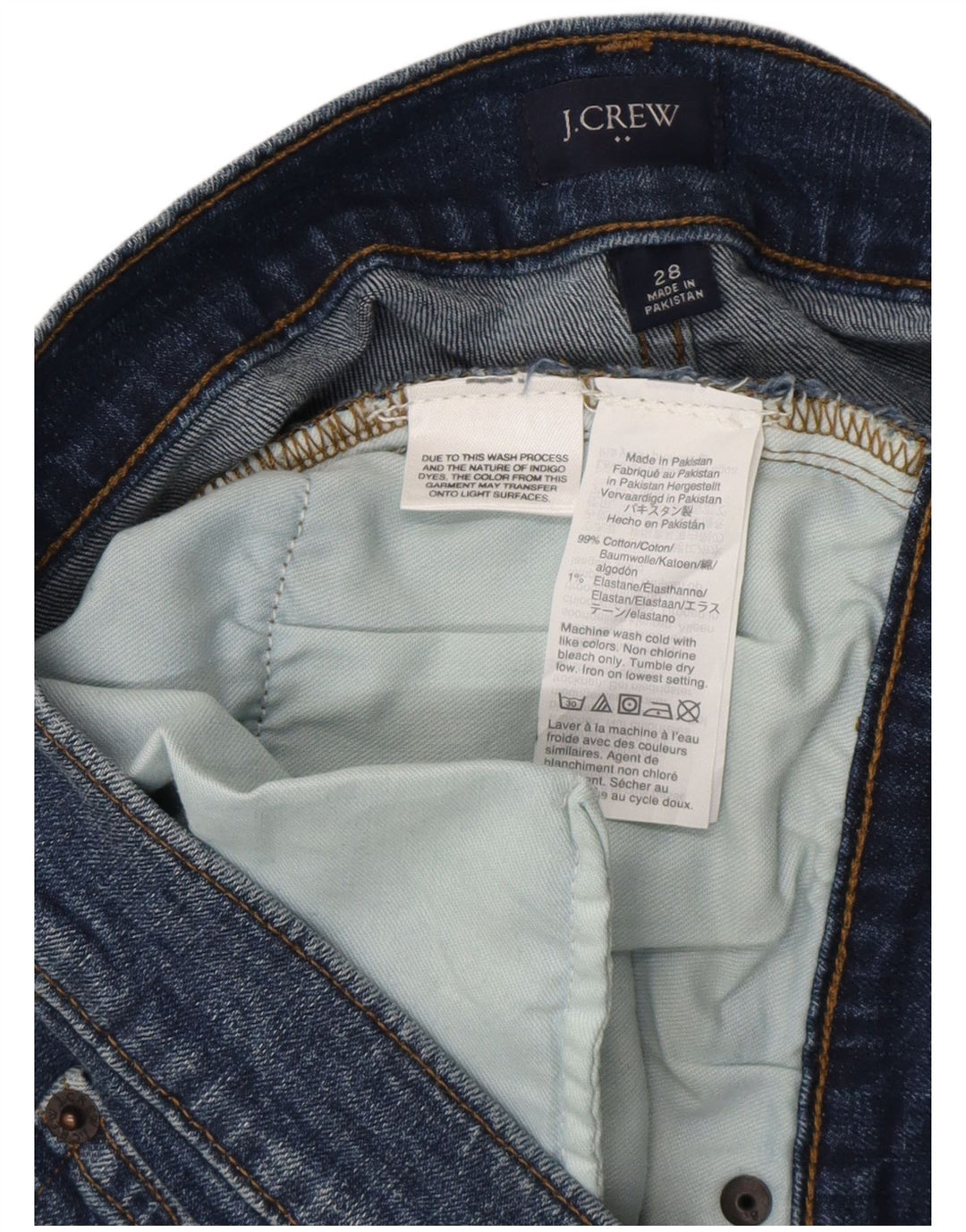 J. CREW Damen Jeansshorts W28 mittelblaue Baumwolle