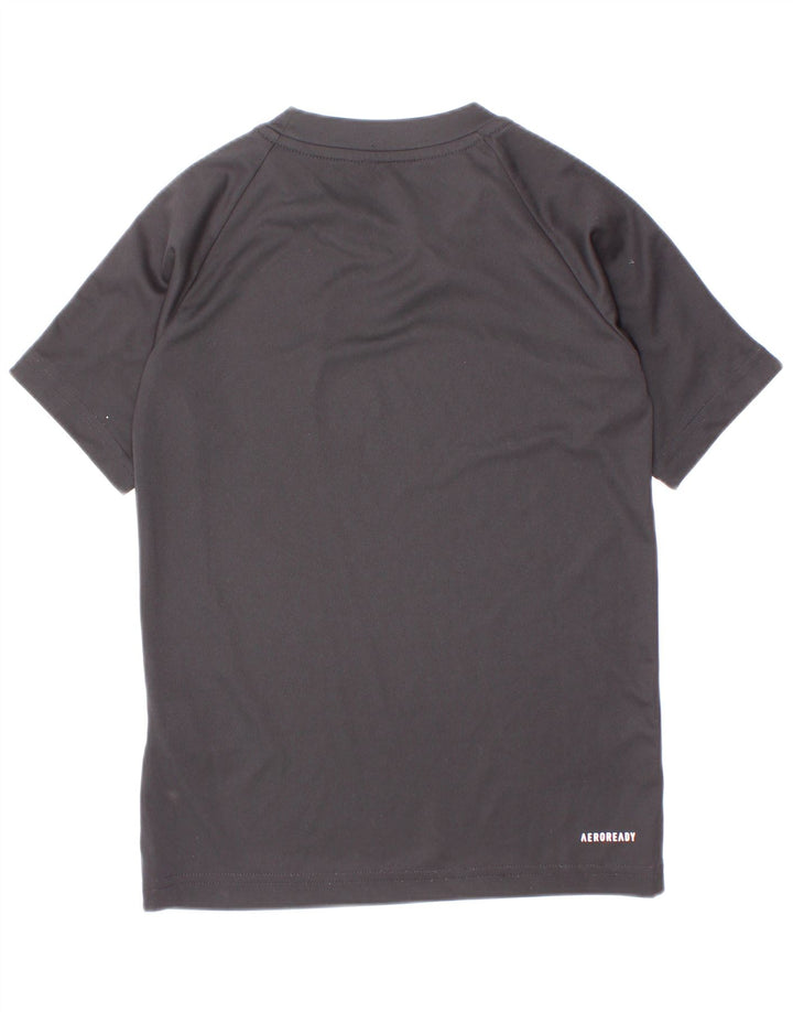 Adidas Jungen Aeroready T-Shirt Top 7–8 Jahre, schwarzes Polyester