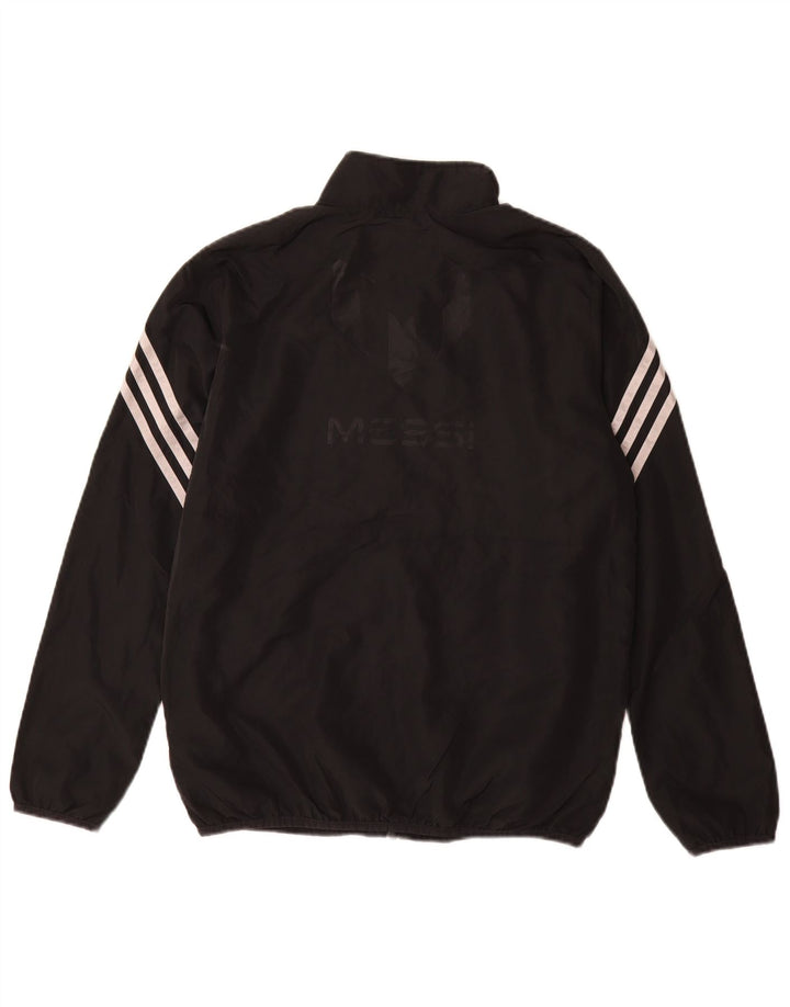 Adidas Mädchen MESSI Graphic Trainingsanzug Top Jacke 13-14 Jahre Schwarz Polyester