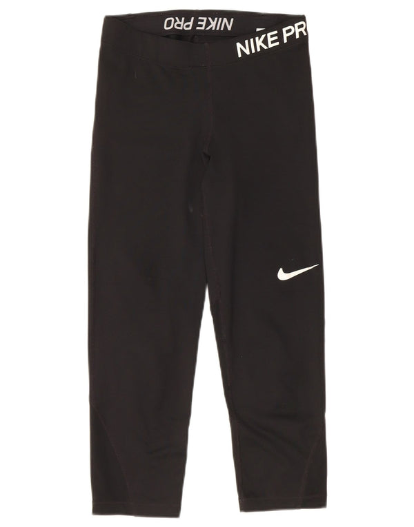 Nike Damen Capri-Leggings mit Grafik, Größe S, Größe S, Schwarz, Polyester