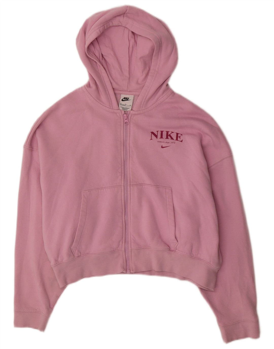 NIKE Mädchen-Pullover mit übergroßem Crop Graphic und Reißverschluss, 13–14 Jahre, XL, Rosa