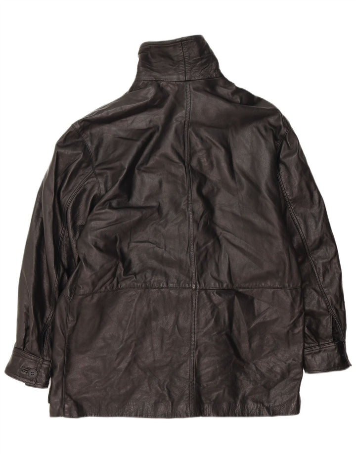 Vintage Herren Lederjacke UK 40 Großes schwarzes Leder