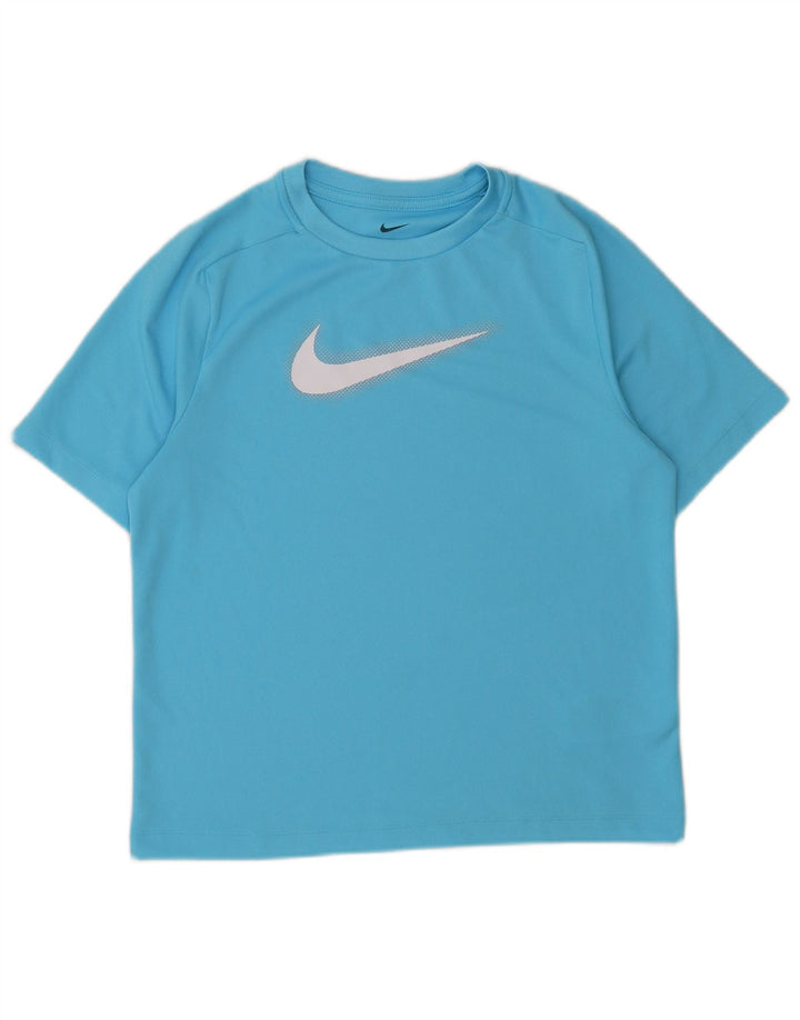 Nike Dri Fit Grafik-T-Shirt für Jungen, 12–13 Jahre, groß, blau, Polyester