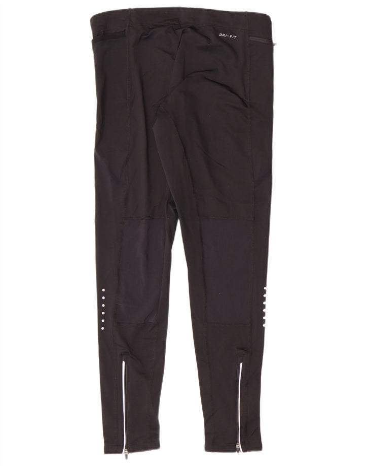 Nike Damen Dri Fit Leggings UK 12 Medium Schwarz Polyester