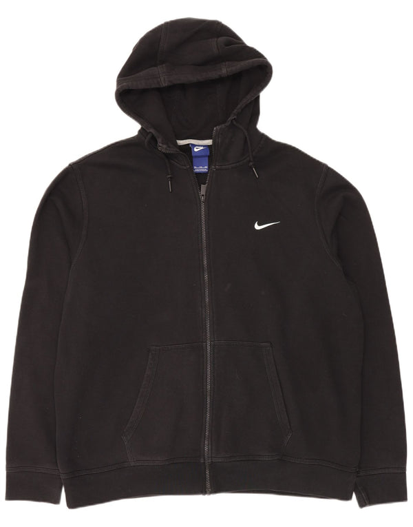 Nike Herren-Kapuzenpullover mit Reißverschluss, 2XL, schwarze Baumwolle
