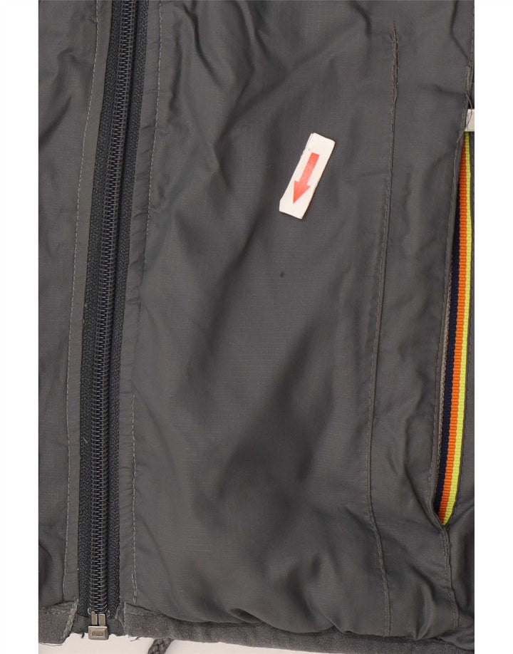 K-Way Damen-Windbreakerjacke mit Kapuze, Größe S, Größe S, Grau, Polyamid