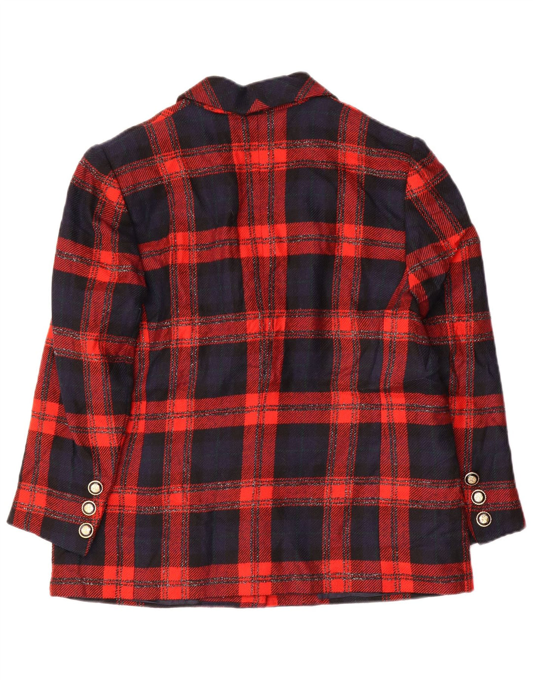 Graziella Damen 2-Knopf-Blazerjacke, UK 16, großes rotes Karomuster
