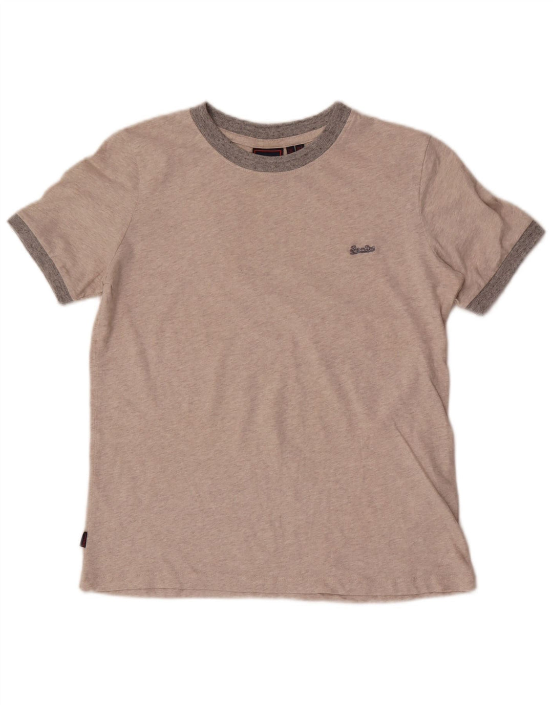 Superdry Damen T-Shirt Top UK 8 Small Grau Baumwolle