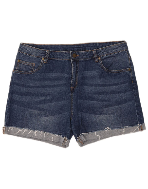 ANIMAL Damen Jeansshorts UK 16 Large W34 Blaue Baumwolle