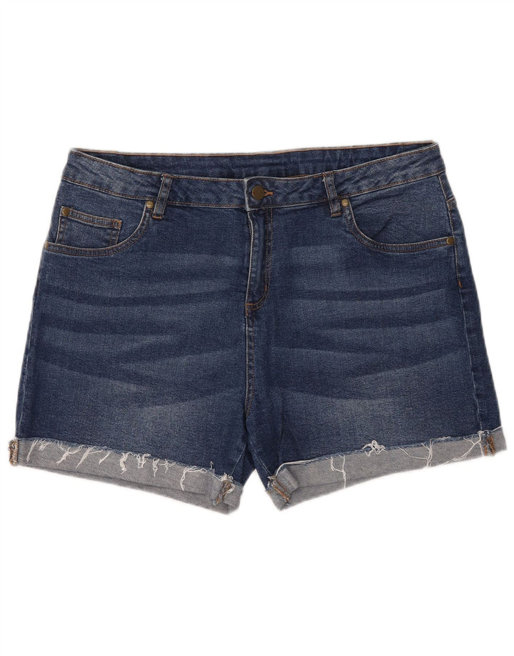 ANIMAL Damen Jeansshorts UK 16 Large W34 Blaue Baumwolle