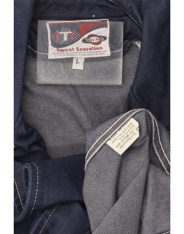 Take Two Herren Pea Coat UK 40 Large Marineblau Polyester