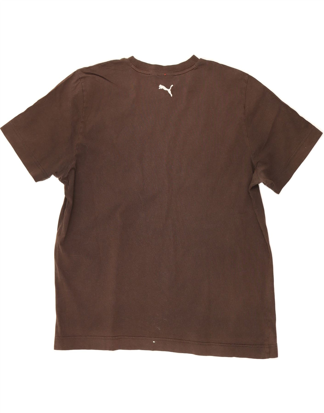 PUMA Mens Graphic T-Shirt Top XL Brown Cotton Vintage Puma and Second-Hand Puma from Messina Hembry 