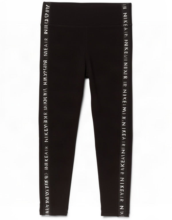 Nike Womens Crop Graphic Leggings UK 14 Large Black