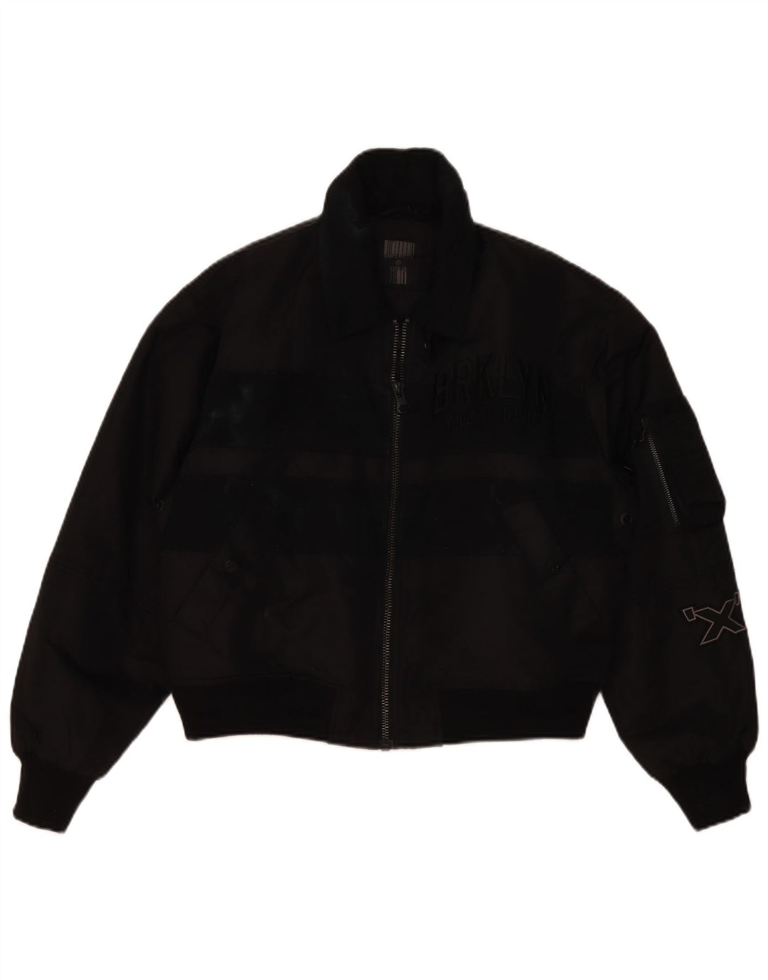 Superdry Damen Crop Oversized Bomberjacke UK 10 Small Schwarz